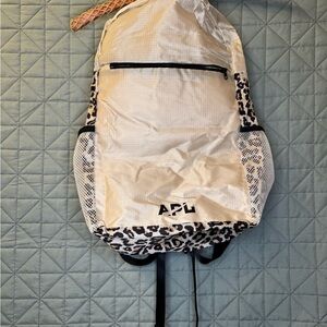 APL Cream and Leopard Print Backpack